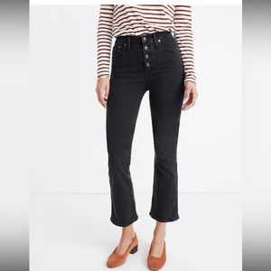 Madewell Cali Demi-Boot Jeans in Bellspring Wash Button-Front Edition Size 28
